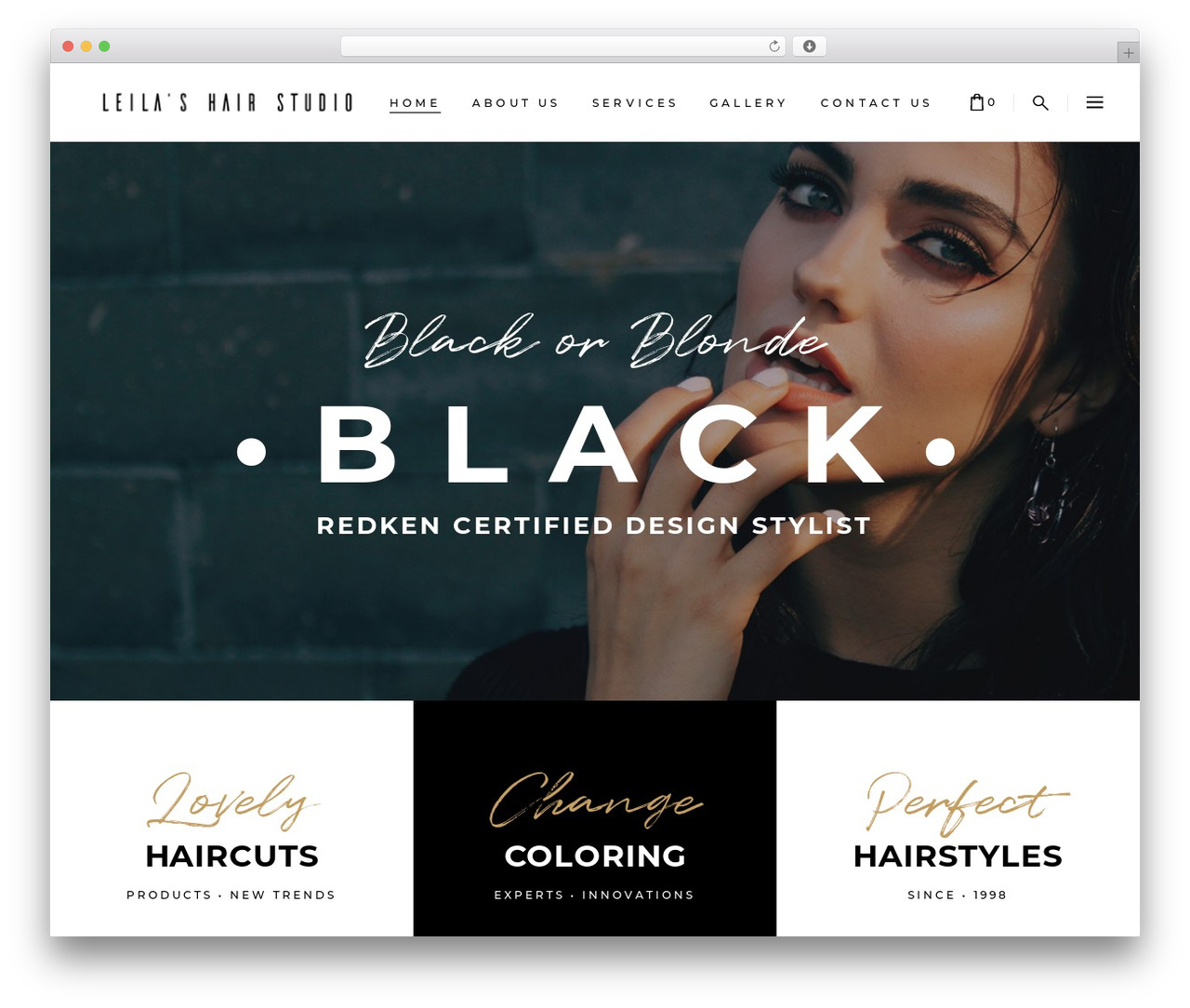 Curly theme WordPress - leilashairstudio.com