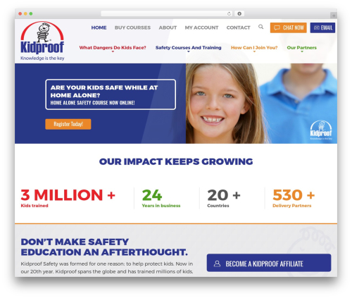 KidProof WordPress theme - kidproofsafety.com