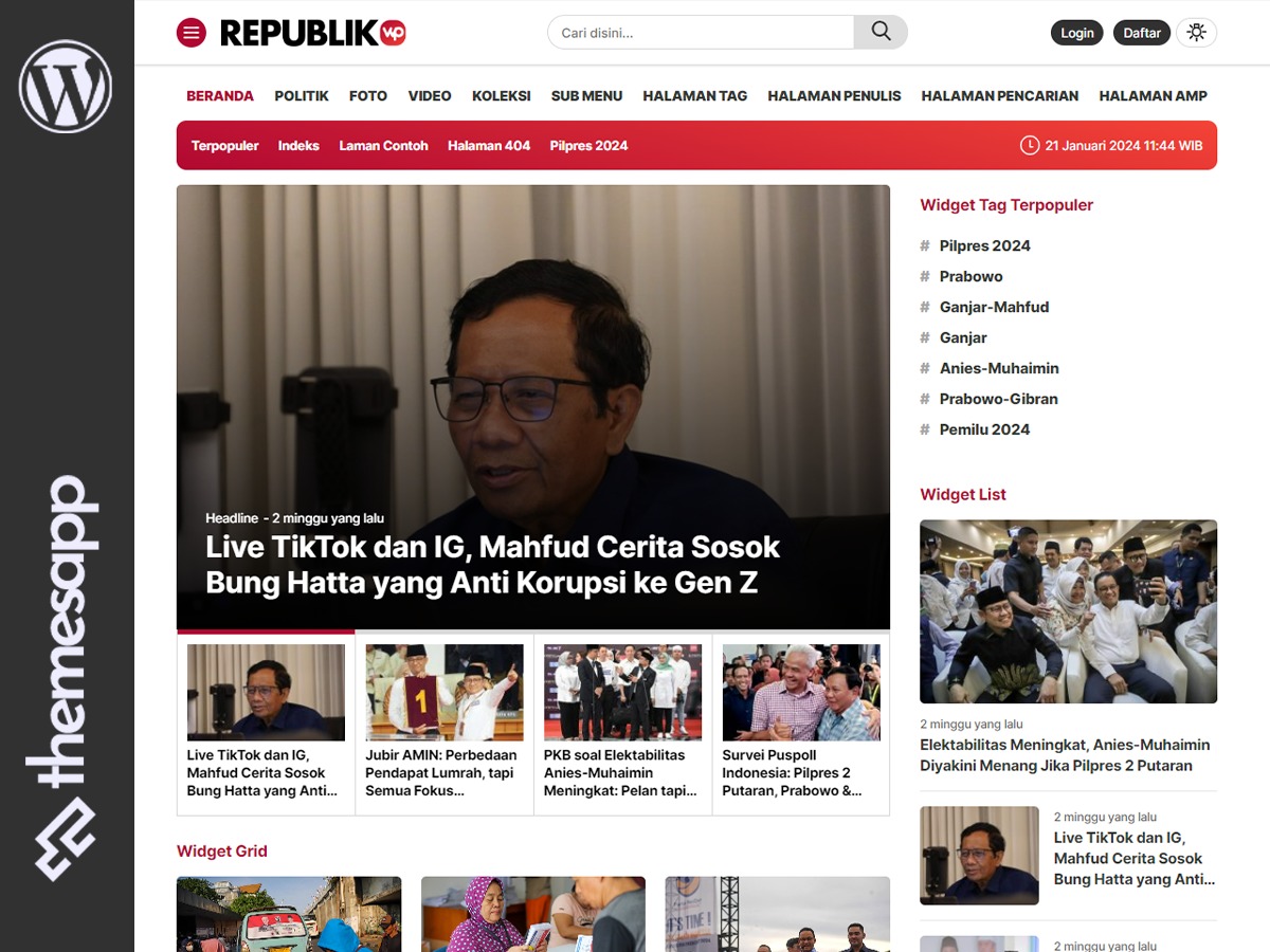 RepublikWP - Versi Basic WordPress theme by ThemesApp.com