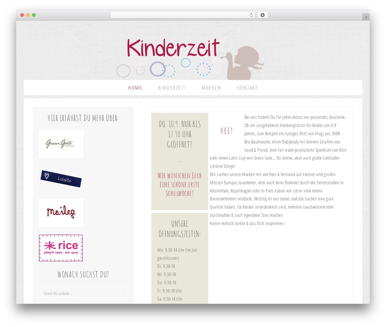 Theme WordPress Adorn Theme - kinderzeit-wien.at