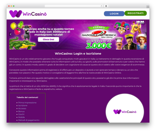 Nicepage WordPress plugin - wincasinowin.com