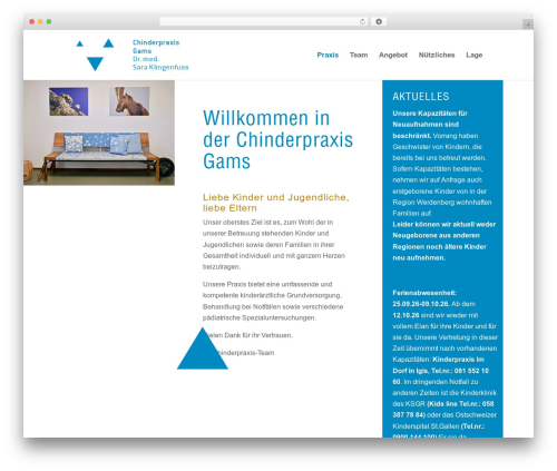 Divi WordPress theme - chinderpraxis-gams.ch