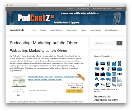 GeneratePress WordPress theme - podcastz.de