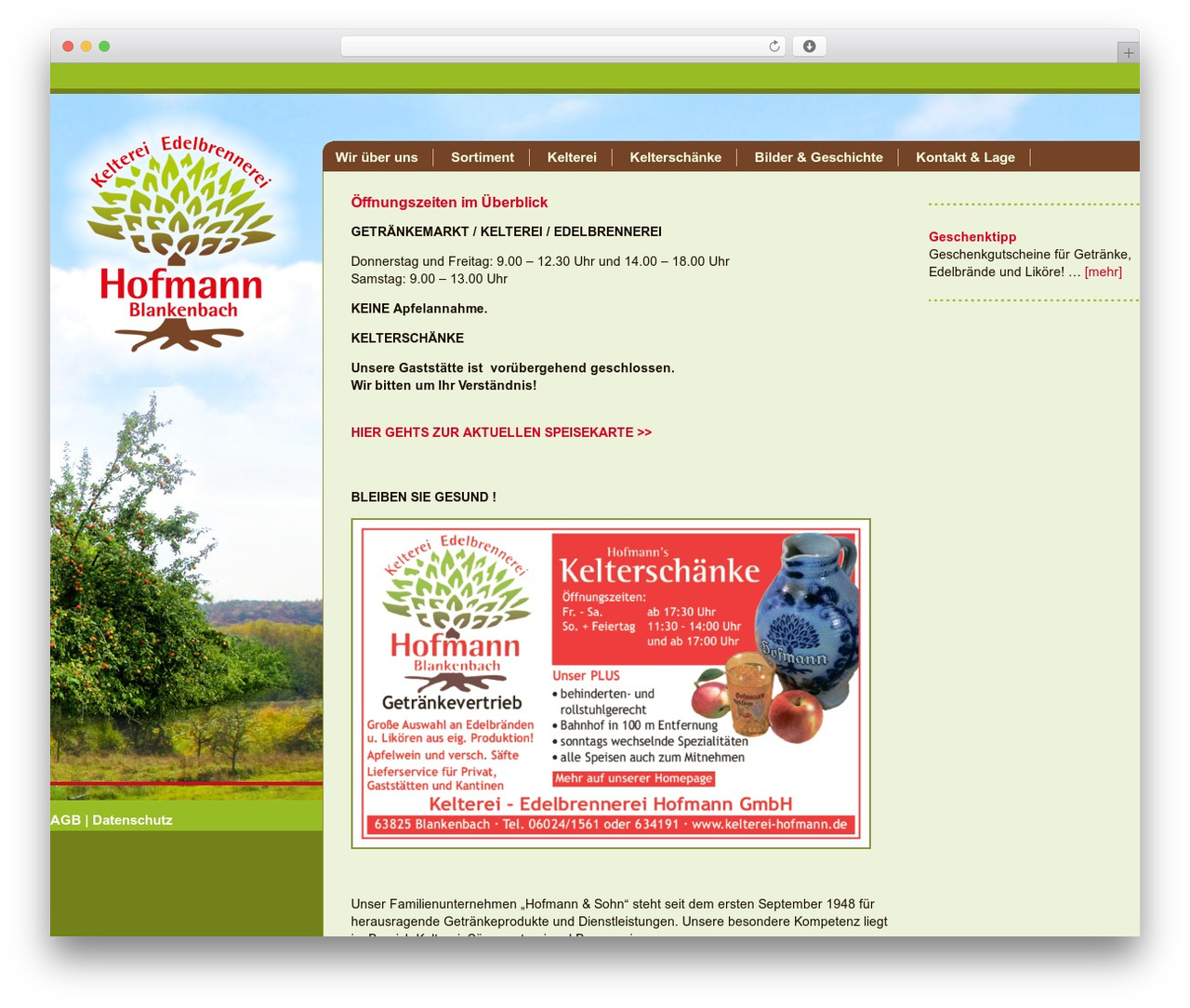 Genesis WordPress theme - kelterei-hofmann.de Genesis WordPress theme - kelterei-hofmann.de