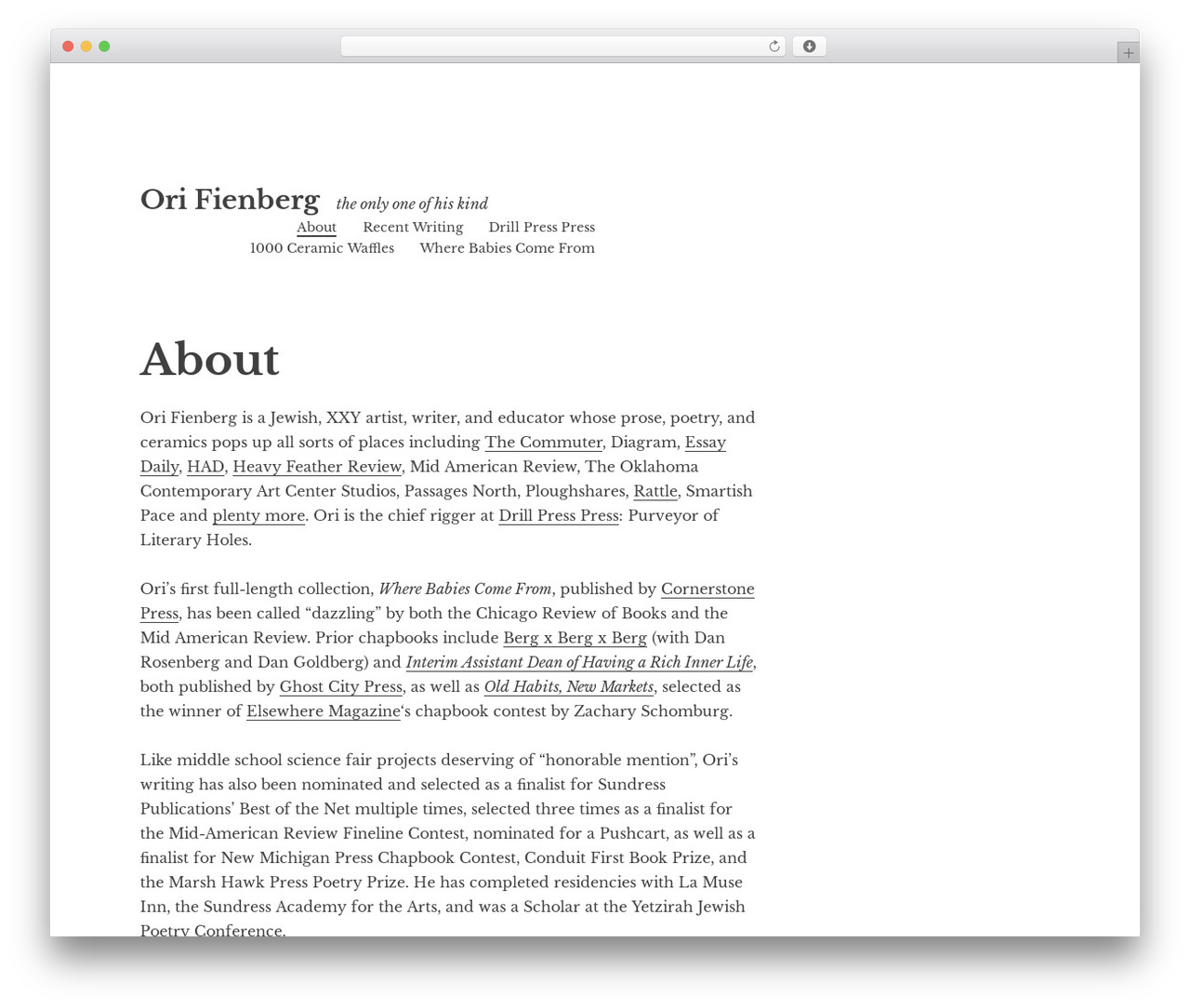 H4 WordPress theme - orifienberg.com
