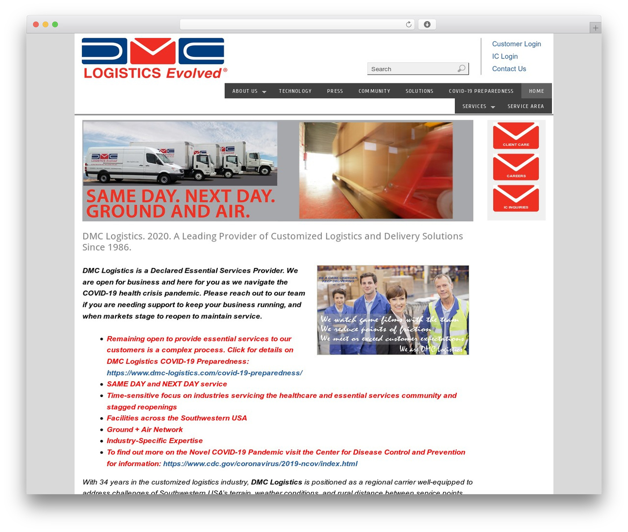 PlatformBase top WordPress theme - dmc-logistics.com