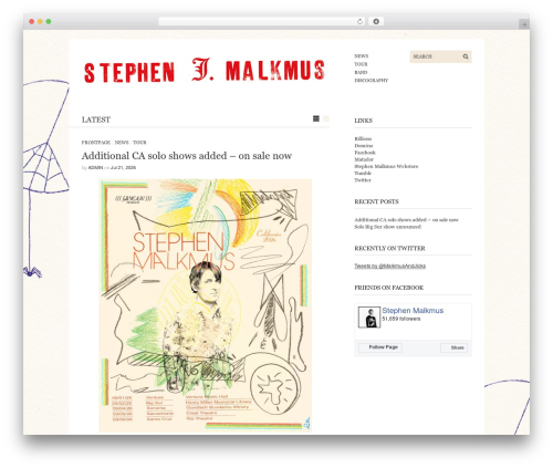 Sight WordPress theme - stephenmalkmus.com
