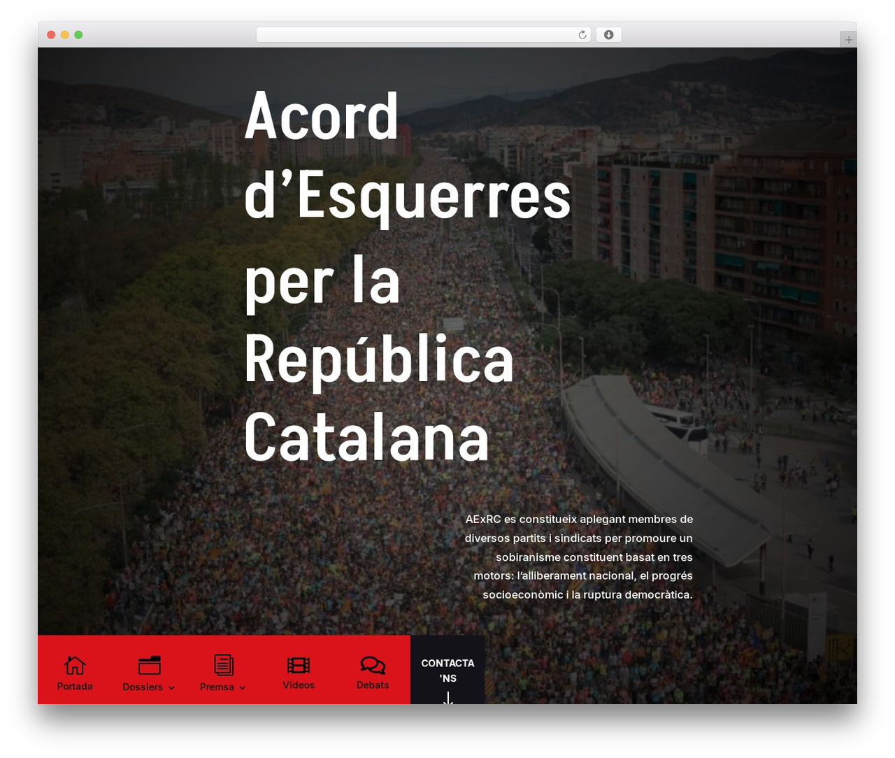 WordPress theme Divi - acordesquerres.cat