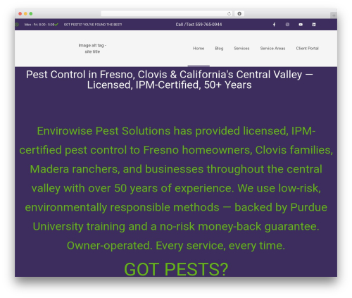 WP theme Hello Elementor - envirowisepest.com