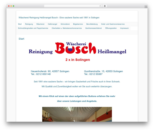 Catalyst WordPress theme - waescherei-reinigung-busch.de