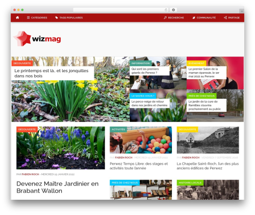 Codilight WordPress magazine theme - wizmag.be