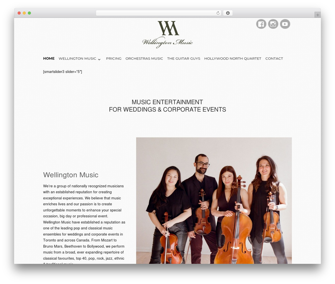 Custom Theme WordPress theme - wellingtonmusic.com