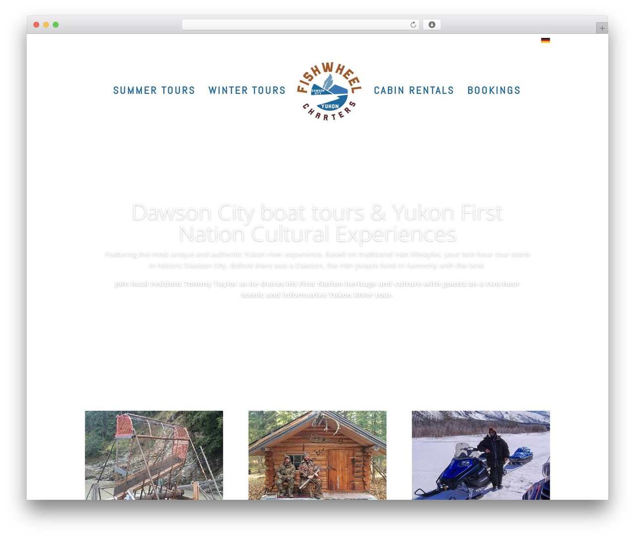 Fishwheel Tours WordPress theme - fishwheeltoursyukon.com