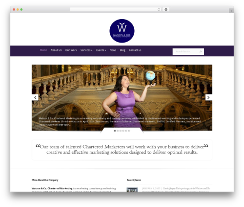 Evolution WordPress theme - watsonsmarketing.com