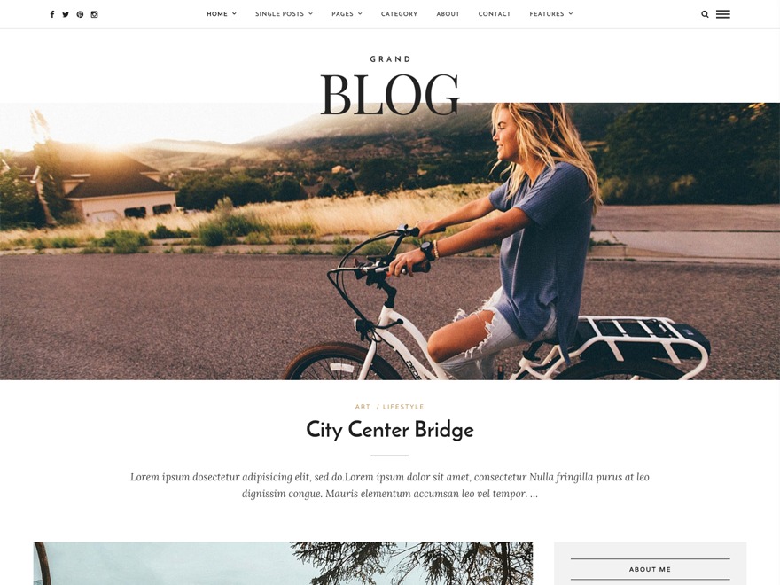 GrandBlog WordPress blog theme