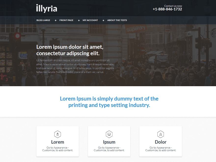 Illyria WordPress template free download