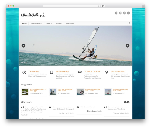 Modernize WordPress theme - windwelle.de