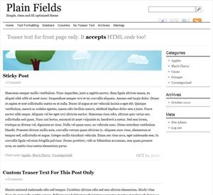Plain Fields WordPress website theme Plain Fields WordPress website theme