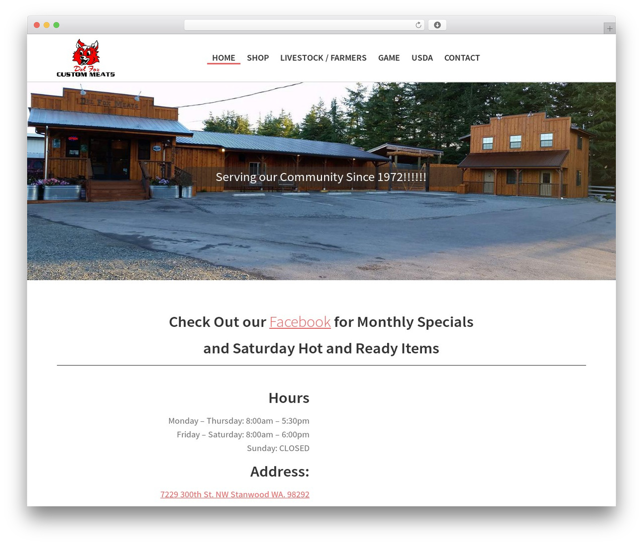 Storefront WordPress ecommerce theme - delfoxmeats.com