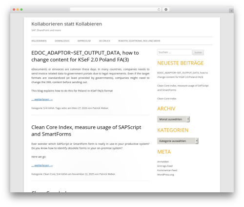 Tiny Forge WordPress theme - weberpatrick.de