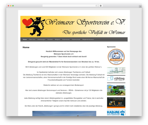 twentyten-child WordPress theme - weimarersv.de/wordpress