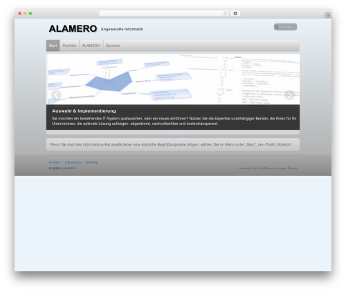Voyage WordPress theme - wp.alamero.com/de