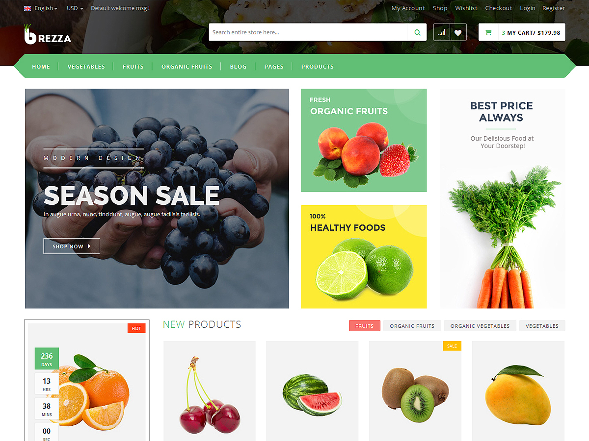 WordPress theme Brezza by MagikCommerce