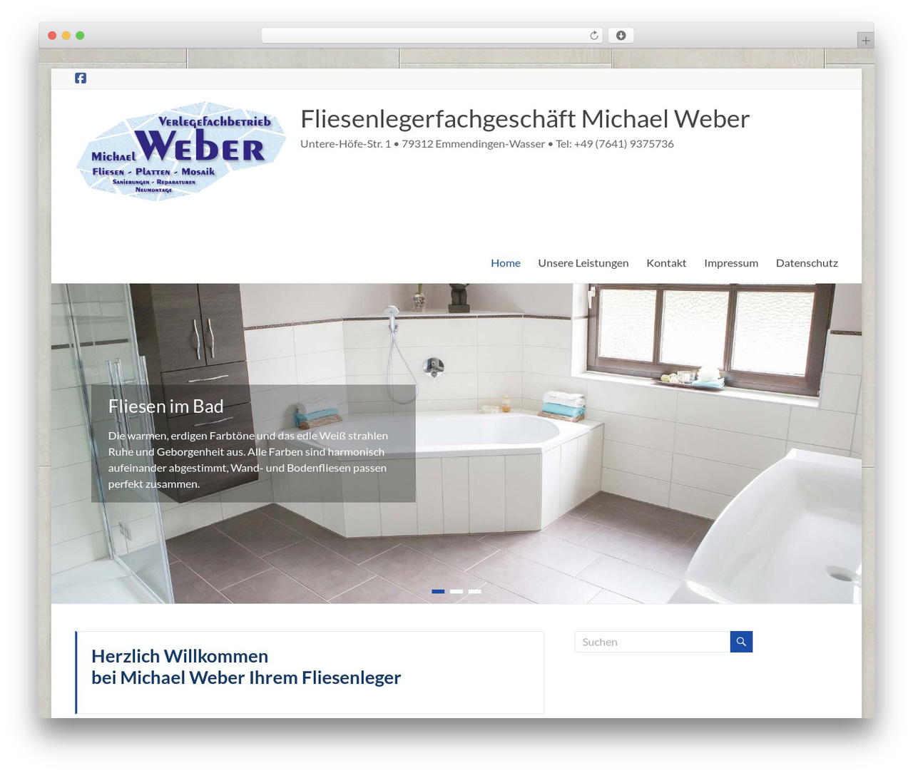 WordPress theme Spacious - weberfliesen.de