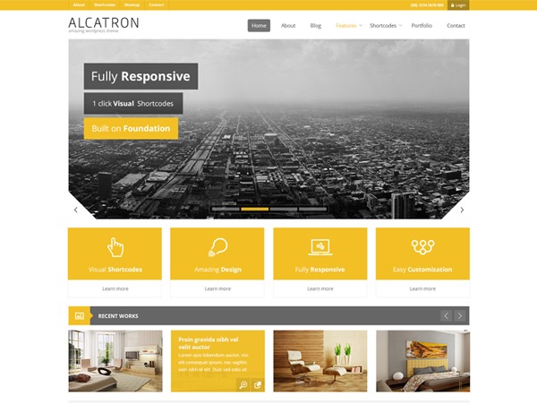 WordPress theme Alcatron by WPBox & Weblusive