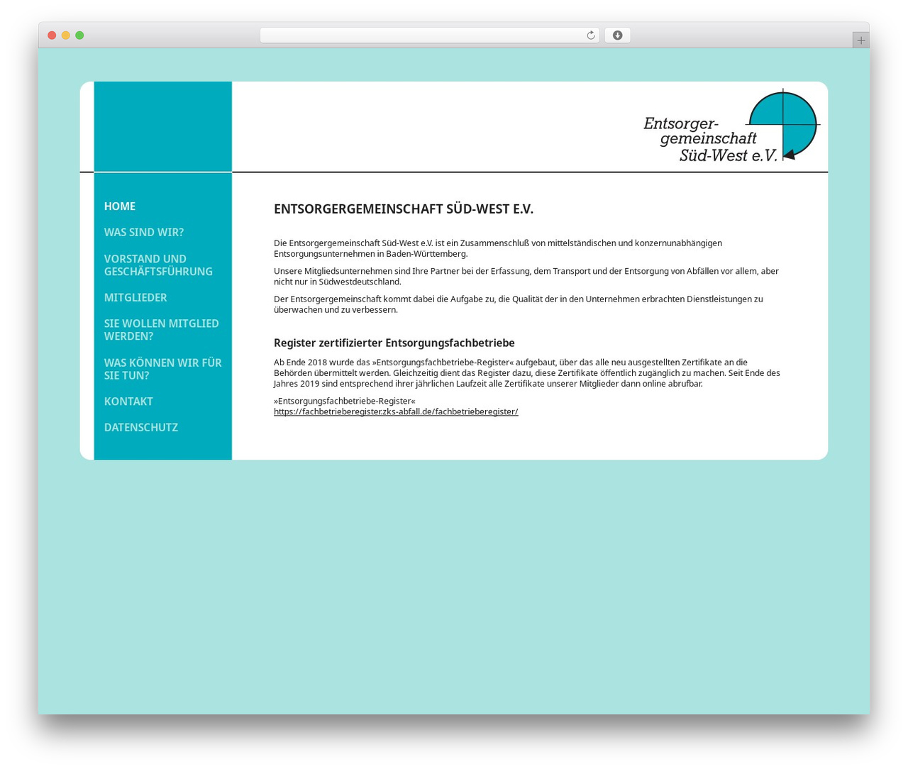 WordPress theme EGSW - entsorgergemeinschaft-sued-west.de