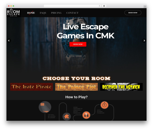 WordPress theme Escapium - roomescapemk.com