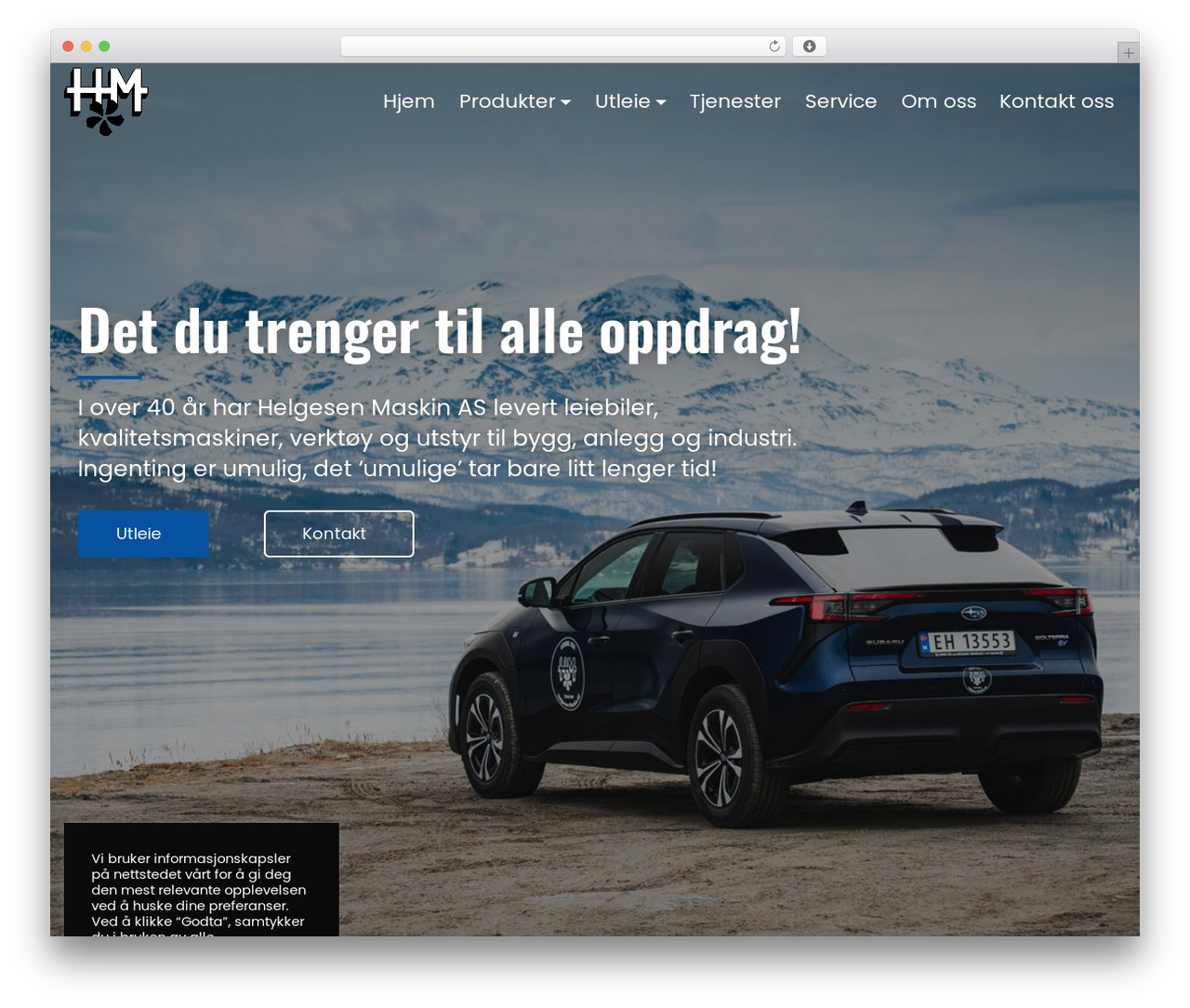 WordPress theme Mint theme - helgesen-maskin.as