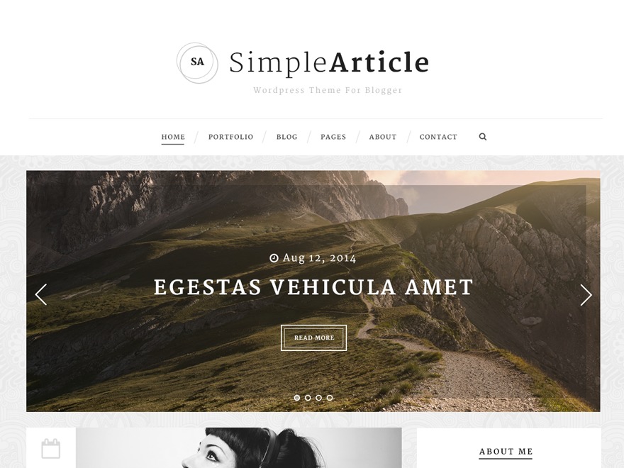WordPress theme Simple Article WordPress theme Simple Article