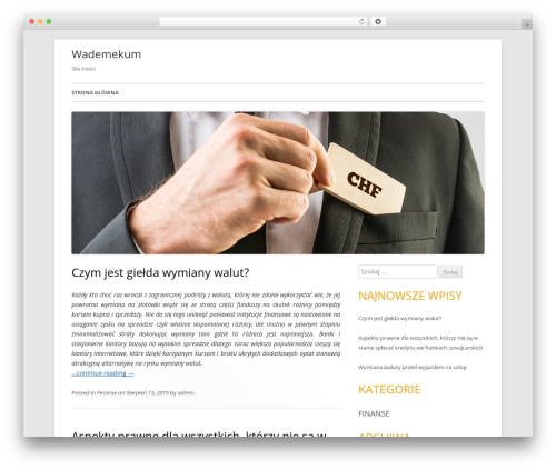 WordPress website theme Tiny Forge - wademekum.eu