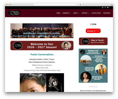 WP theme Divi - waterloochamberplayers.com