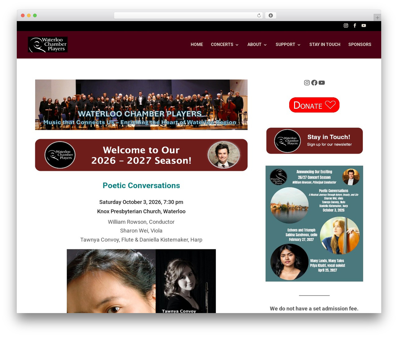 WP theme Divi - waterloochamberplayers.com