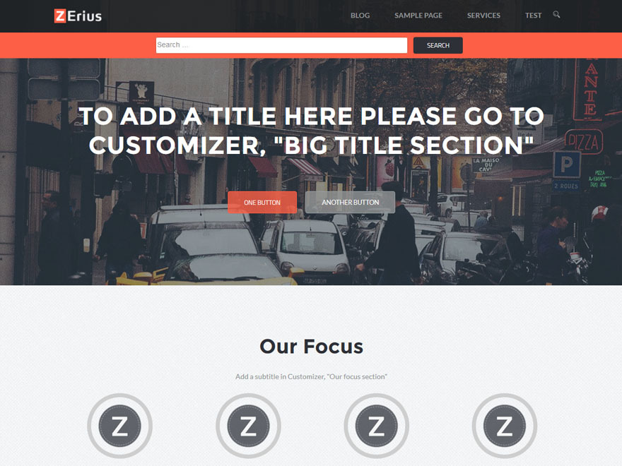 Zerius free WordPress theme