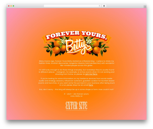 Ashley theme WordPress - foreveryoursbetty.com