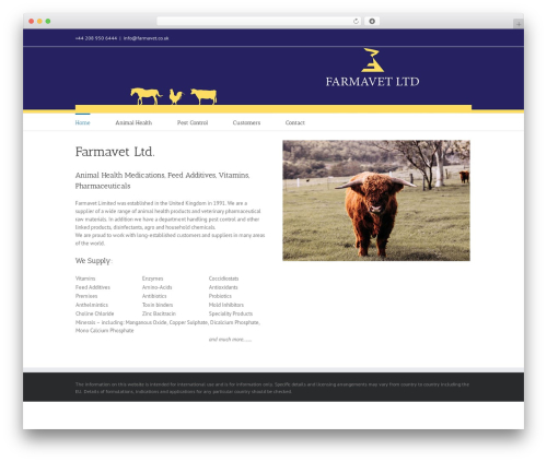 Avada theme WordPress - farmavet.co.uk