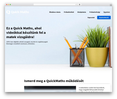 Best WordPress theme Quick Maths - quickmaths.hu