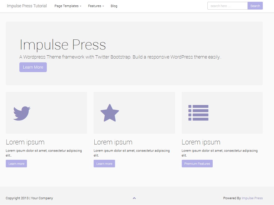 Impulse Press WordPress theme by Two Impulse