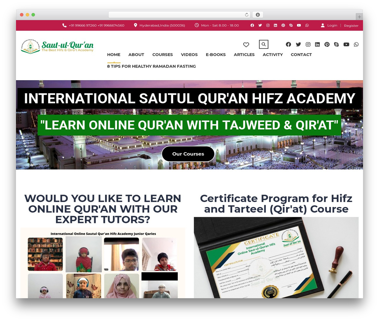 MasterStudy WordPress theme - sautulquran.in