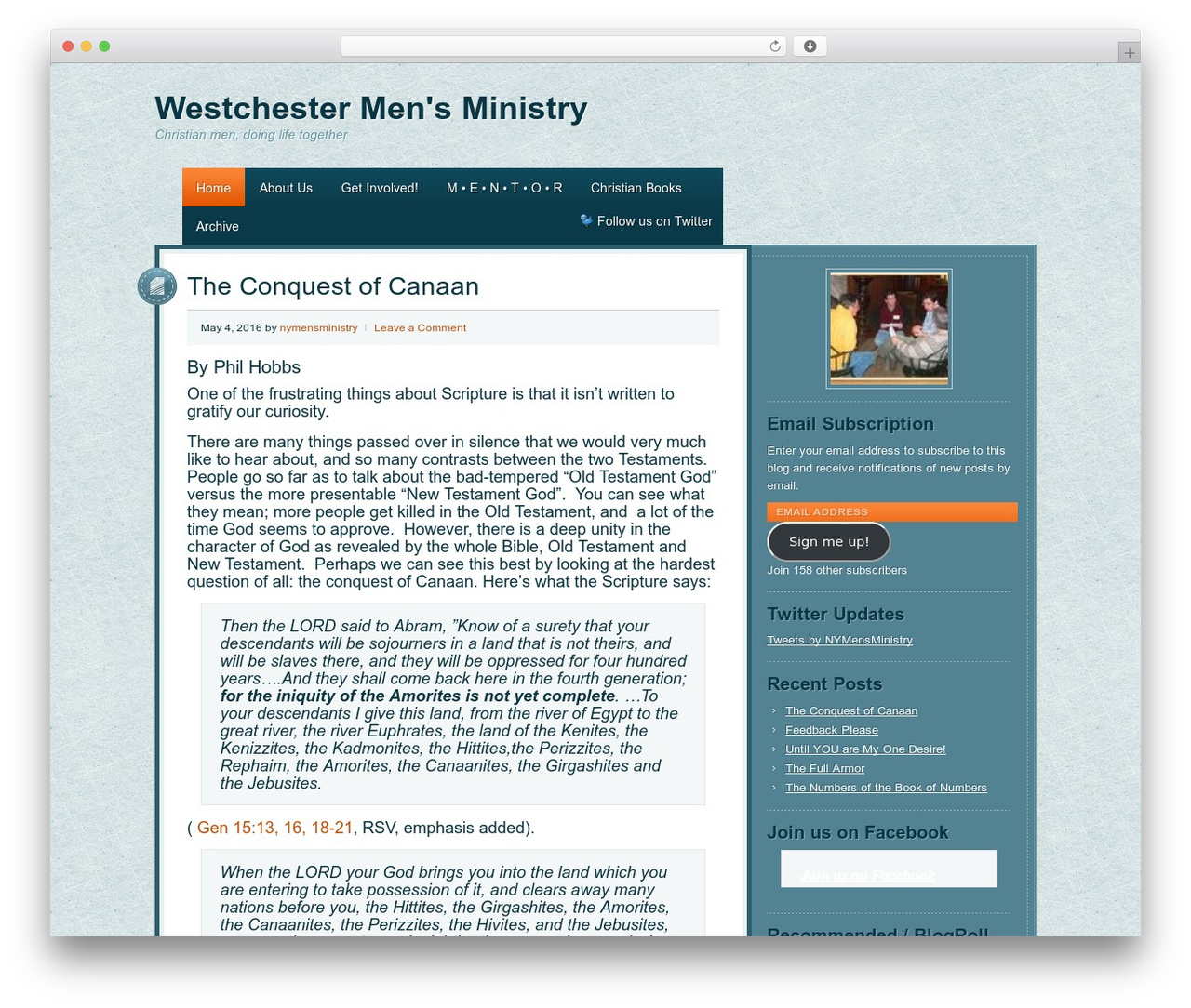 WordPress theme H4 - nymensministry.com