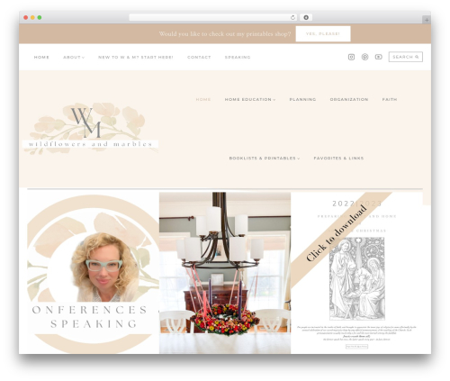 WordPress theme Kadence - wildflowersandmarbles.com
