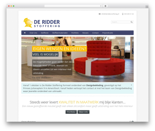 Aqua theme WordPress - deridderstoffering.nl