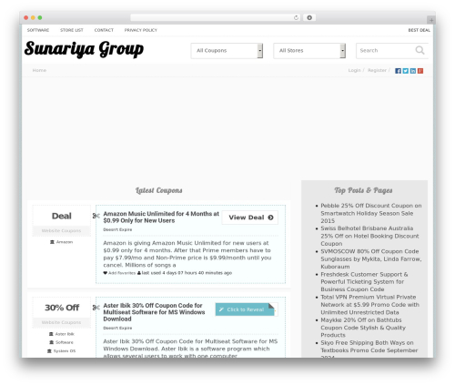 WordPress theme Responsive Coupon Theme - discountscouponstore.com