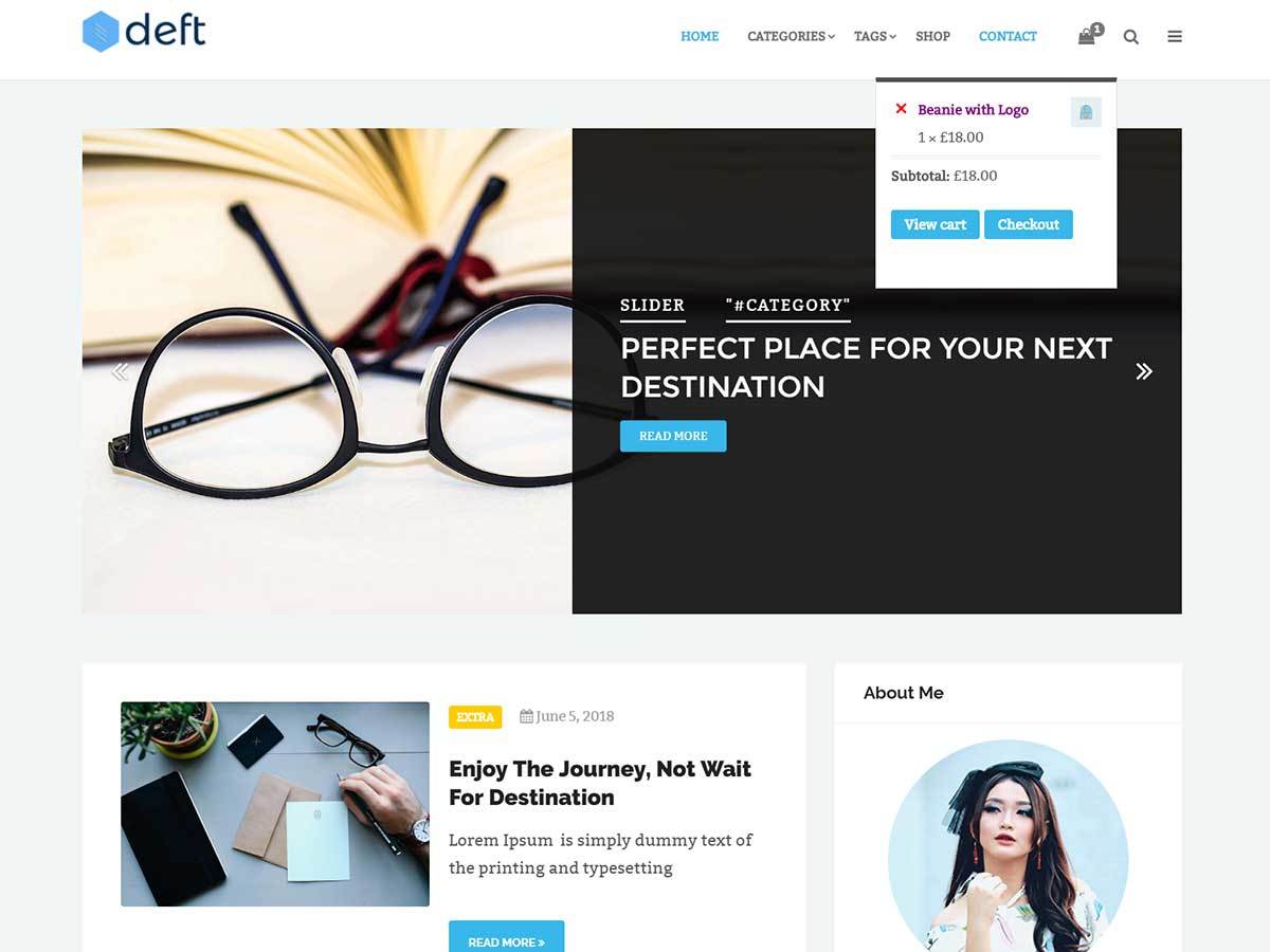 WordPress theme deft by paragonthemes
