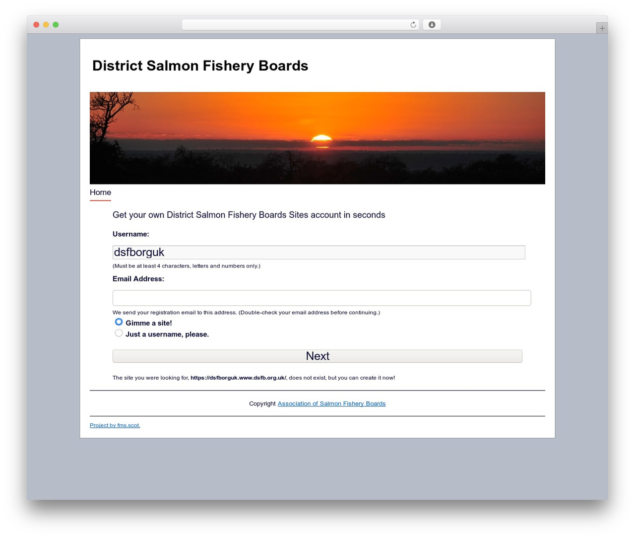 WordPress theme DSFB - dsfb.org.uk/wp-signup.php?new=dsfb.org.uk