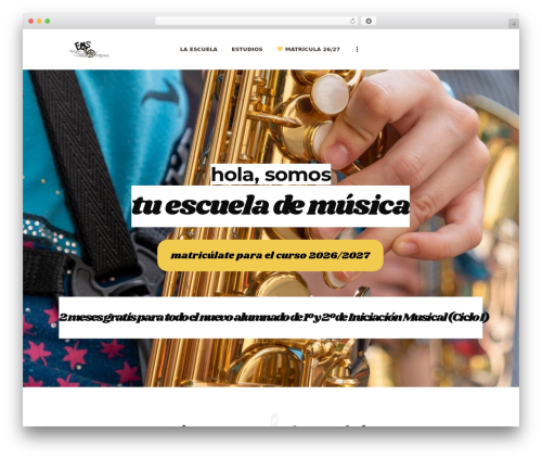 WordPress theme Rhythmo - escuelademusicadesarriguren.es
