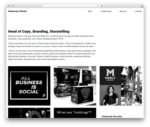 Best WordPress theme Kimbo - kimberlycsteele.com